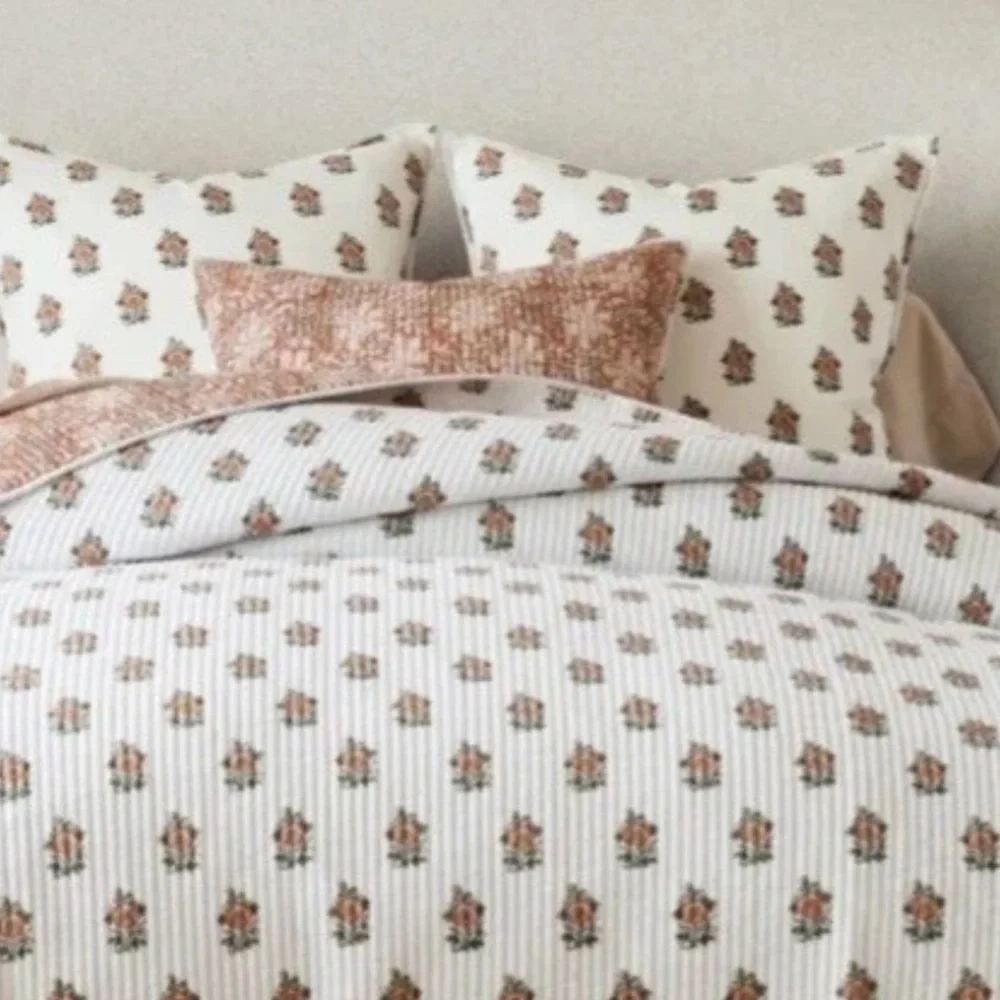 Pottery Barn Sloan Voile Reversible Pillow Sham Euro Terracotta